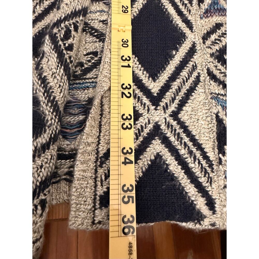 Lucky Brand 2X Southwestern Aztec Cardigan Sweater Boho Cotton Blend - Picture 9 of 9